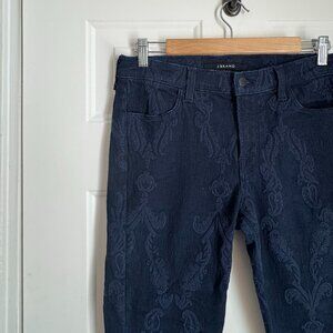 J Brand | Patterned Midrise Super Skinny Blue Jeans | 28